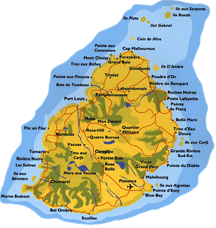 Map of Mauritius