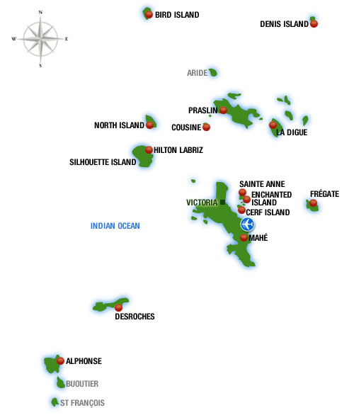 Map of Seychelles