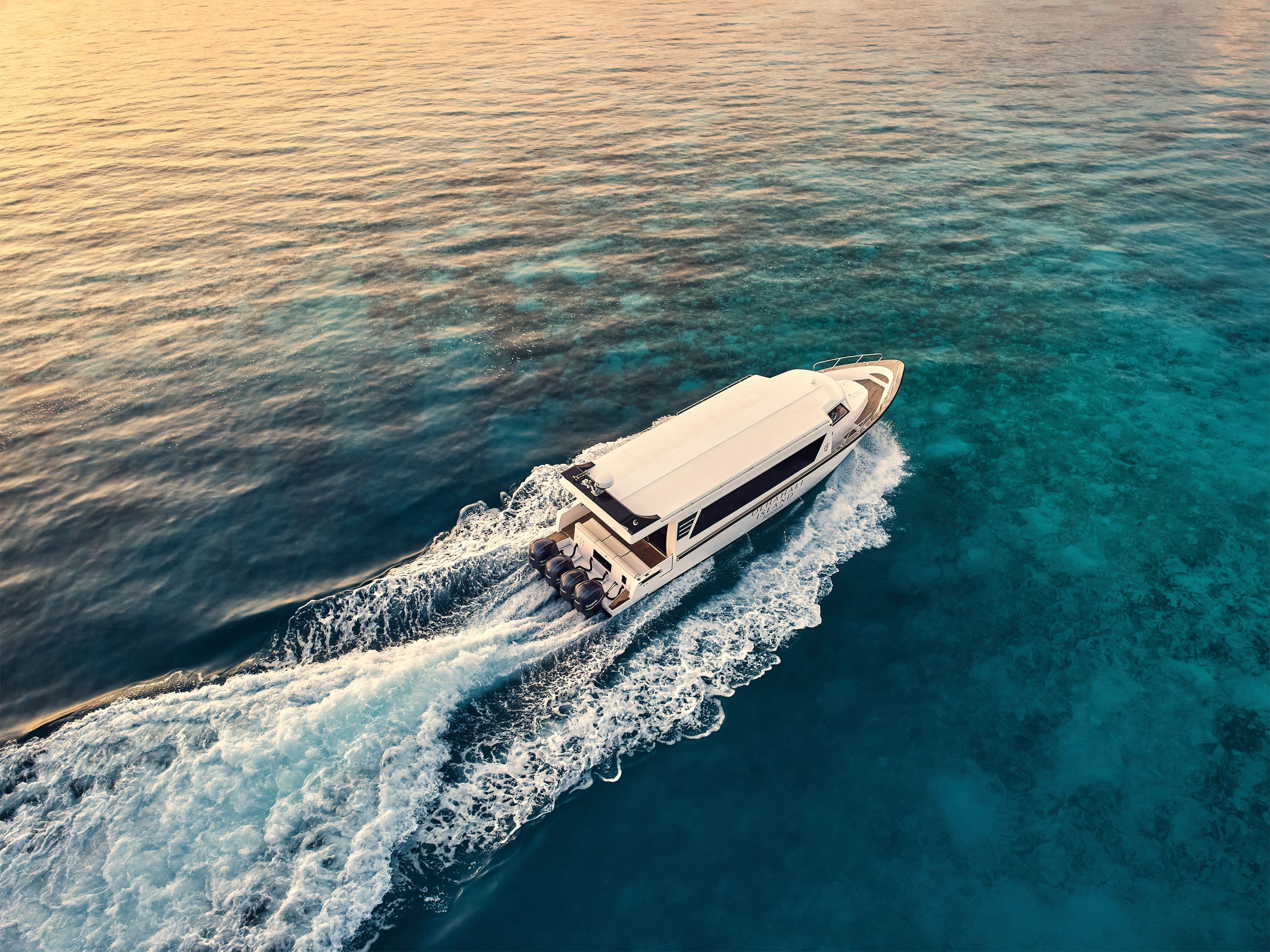 Speedboat transfer in Maldives